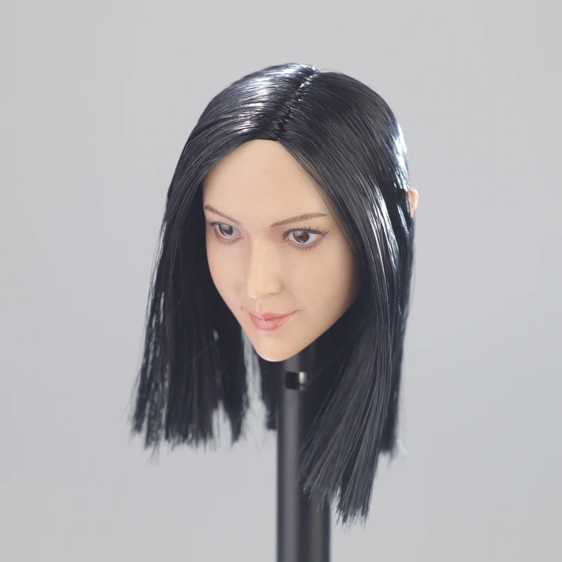 Collection 1/6 Asian Movie Star Head Sculpt Black Long/short Hair Head Played for 12