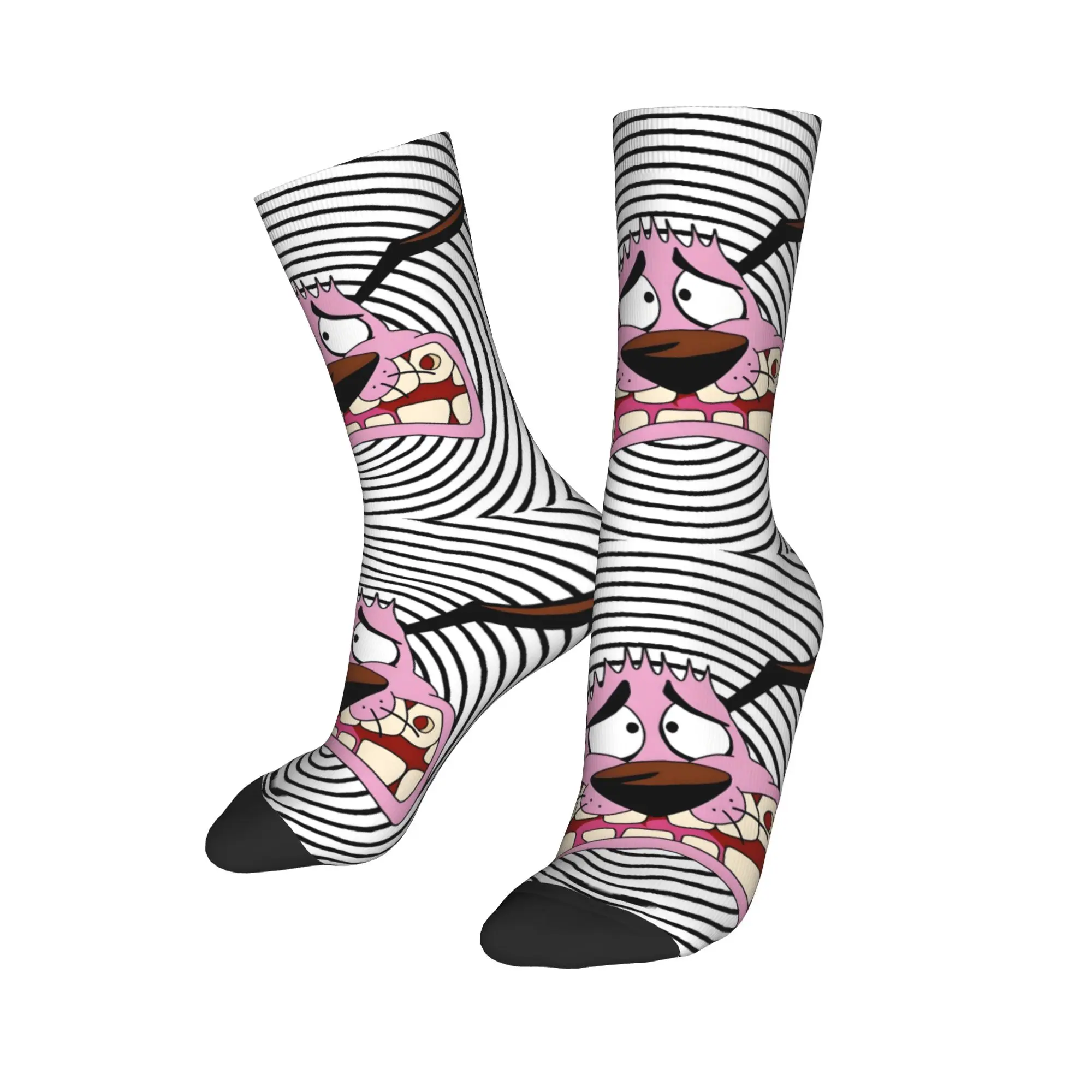 

Custom Vision Courage Dog Beagle Mens Crew Socks Unisex Cute Cartoon Funny Spring Summer Autumn Winter Dress Socks