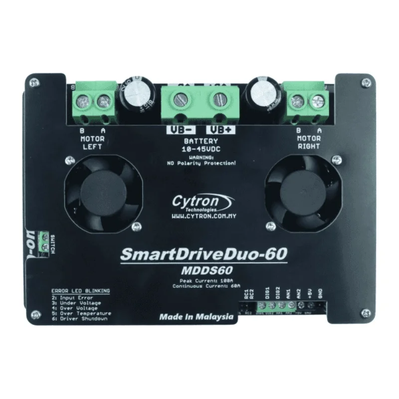 MDDS60 Cytron 60Amp 7V-45V SmartDrive DC Motor Driver (2 Channels)