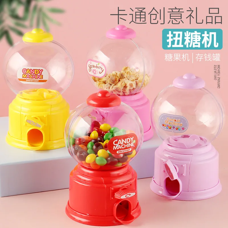 Plastic Candy Machine Cute Candy Dispenser Portable Bank Deposit Box Sweets Machine Nice Gift for Children Home Decor