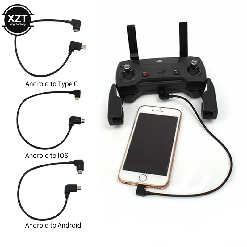 DJI Xiao SPARK Royal MAVIC PRO 에어 드론 원격 제어 데이터 케이블 태블릿 전화 어댑터용 마이크로 포트