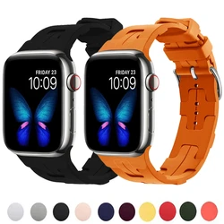 Pulseira esportiva, iWatch Series 8, 7, SE, 6, 5, 9 Ultra, 44mm, 45mm, 49mm, 41mm, bracelete de silicone macio para Apple Watch, 40 milímetros, 42 milímetros, 38 milímetros