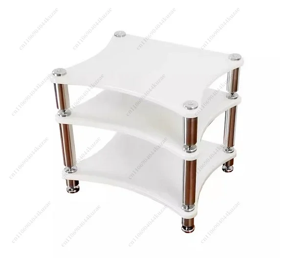 FMT Complete HiFi Audio Rack Cabinet - Amplifier Equipment Frame Shelf with Shock Absorber Isolator Feet