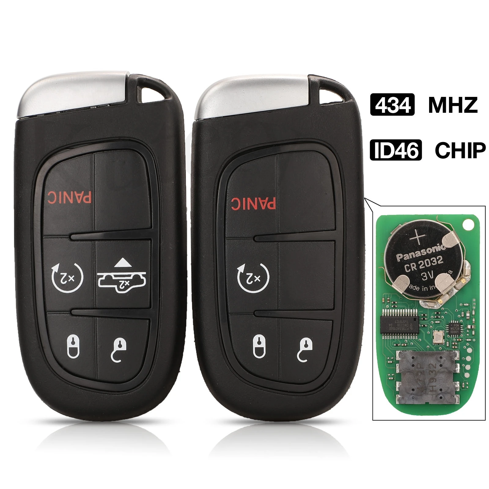 

jingyuqin Original 433MHz ID46 Chip GQ4-54T Smart Remote Car Key For Air Suspension For Ram 1500 2500 3500 2013 - 2019 Fob