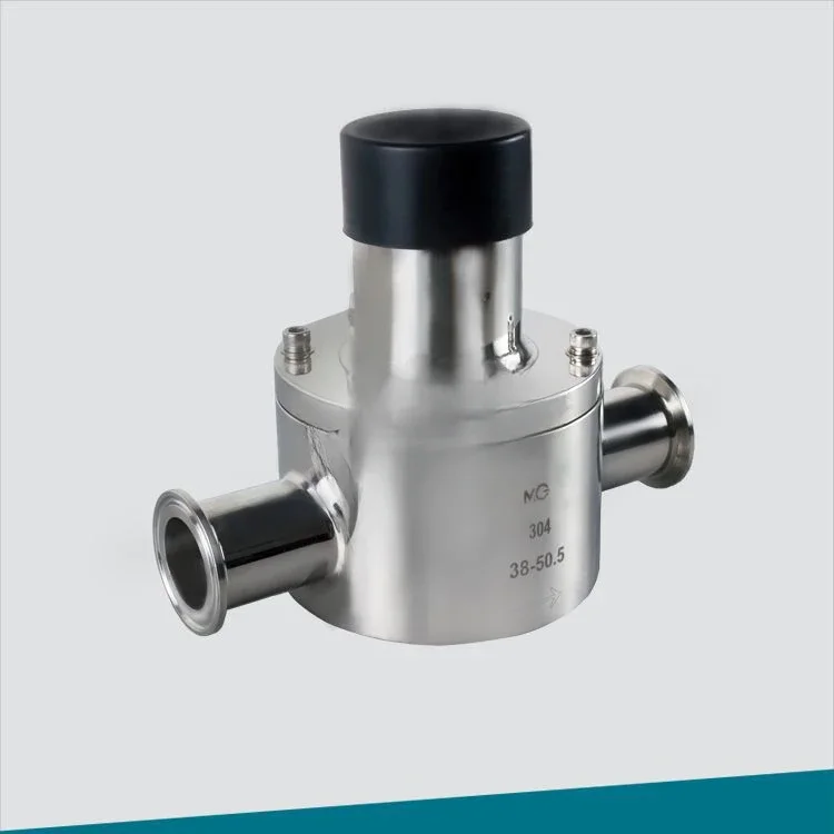 Sanitary clamp back pressure valve