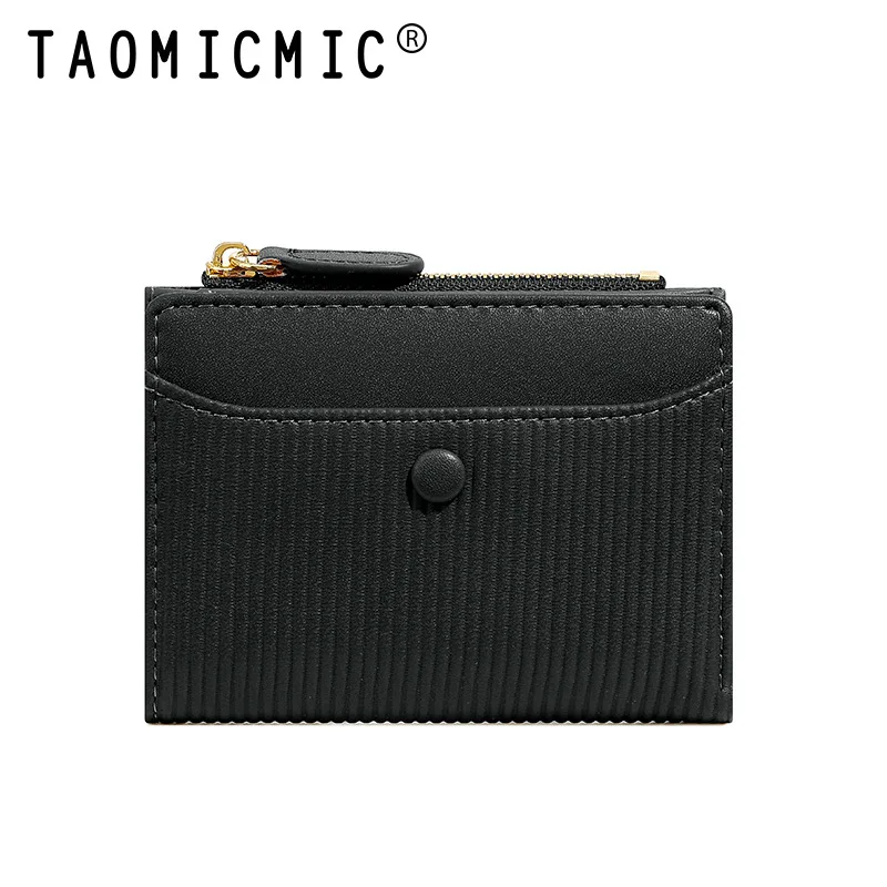 New women's short Pu wallet ins style slim foldable multi-card slot coin purse minimalist money clutch