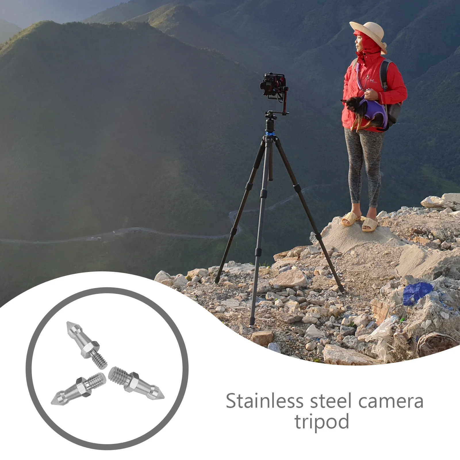 

3pcs Tripod Fixing Spike Stainless Steel Durable Spikes For Tripod Accessories Photography Studio