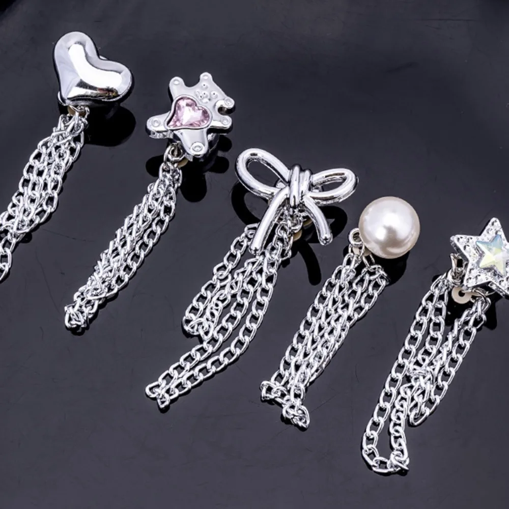 

10pcs Multi-Function Magnetic Clothing Clip Alloy Waist Buckle Leg Cuff Fixing Pin Silver Non-hole Shorten Trouser Clip Skirts