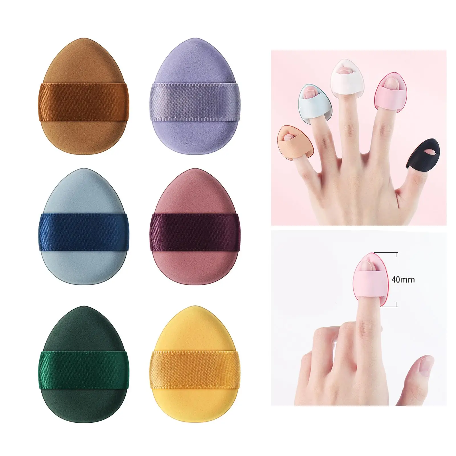 Triangle puff Cushion Cosmetic Tool for Under Eyes Corners Face Blush
