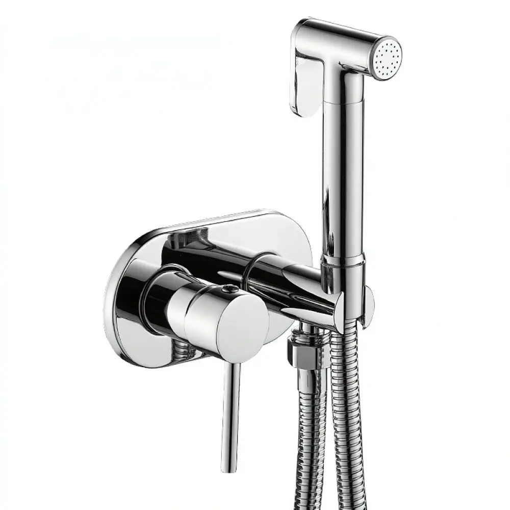 Solid Brass Bidet Faucet Concealed Wall Mixer Toilet Cleaning Applicator Sanitary Bathroom Sprayer Durable Plumb Fixture