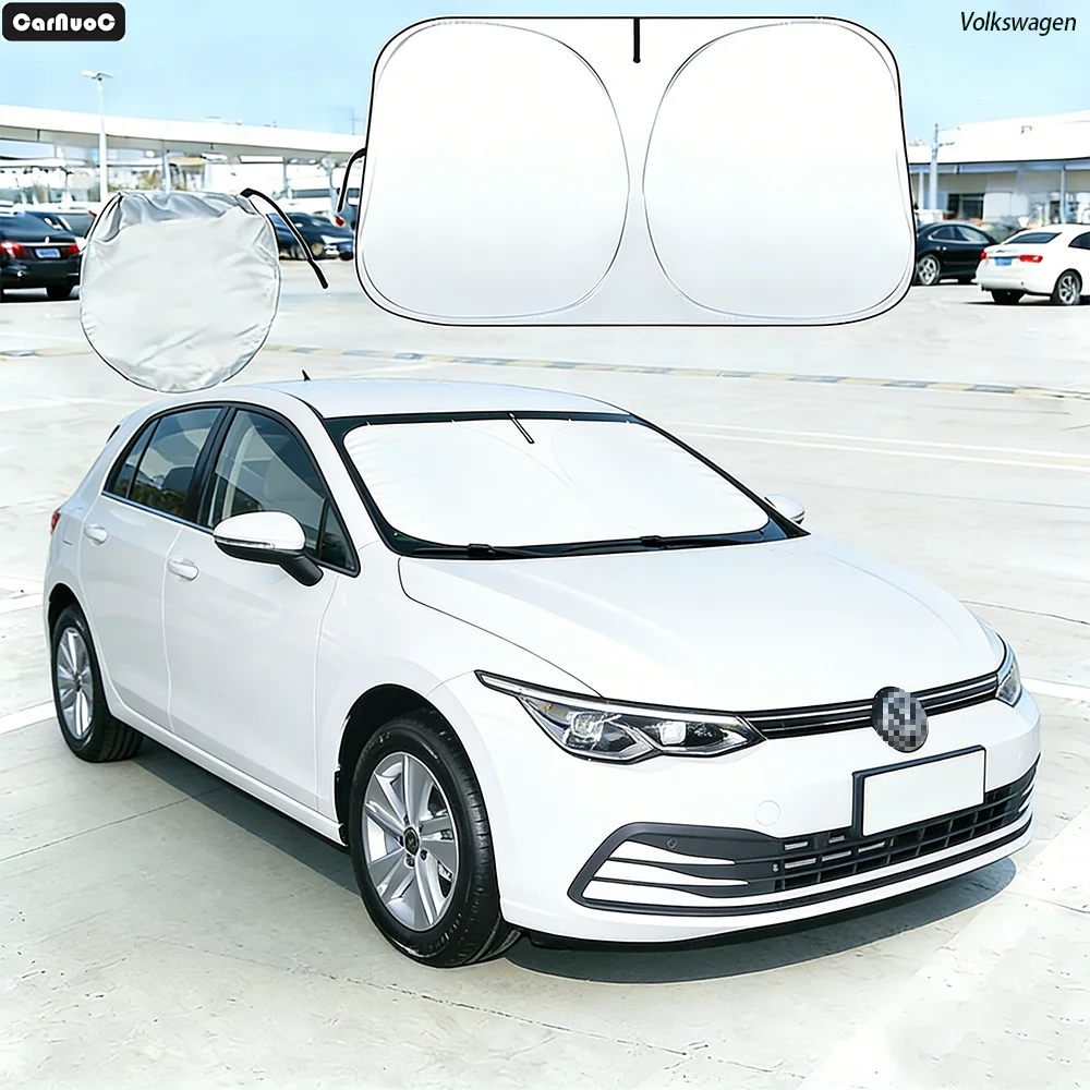 

Car Windshield Sun Shade For Volkswagen Golf MK5 MK6 MK7 1990-2026 Sunshade Sun Visor Protector UV Heat Shield