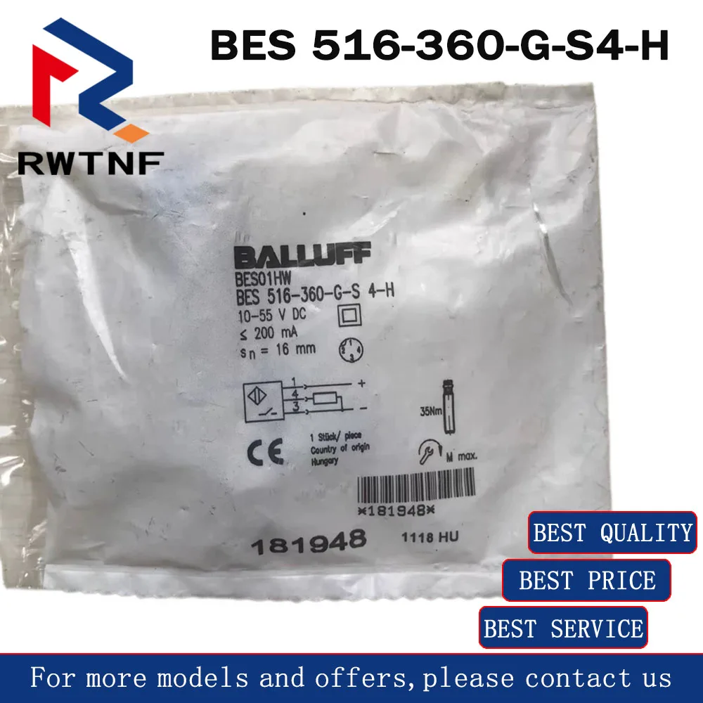 Brand New Genuine BES01HW BES 516-360-G-S4-H BALLUFF Inductive proximity sensor,100% original warehouse stock
