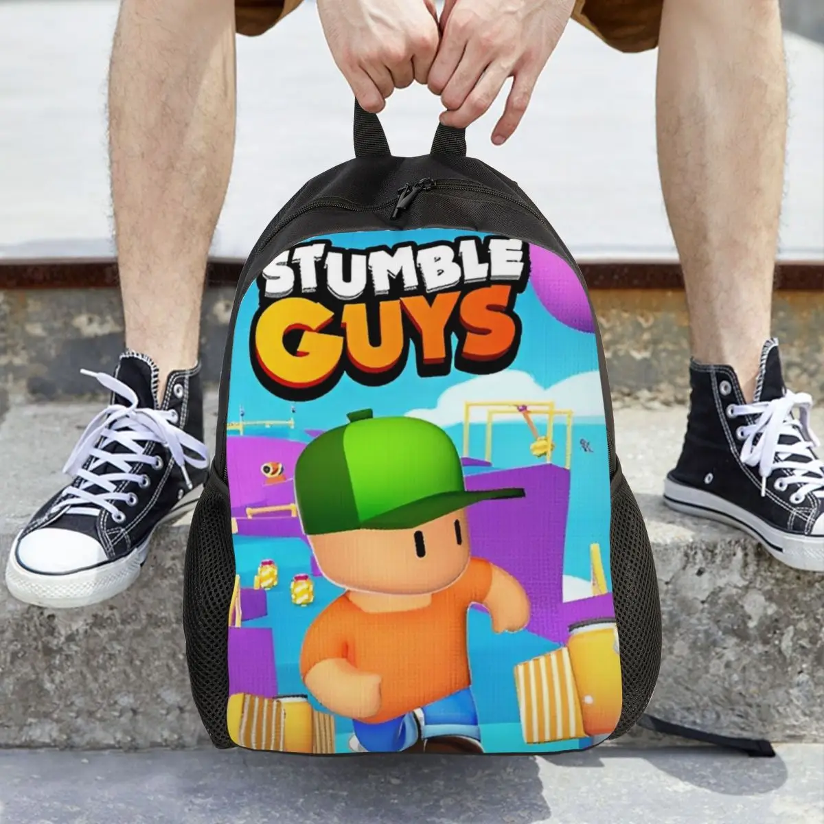 

Крутой рюкзак Stumble Guys Game с карманом, студенческий деловой рюкзак для мужчин и женщин, сумка на плечо для ноутбука и компьютера