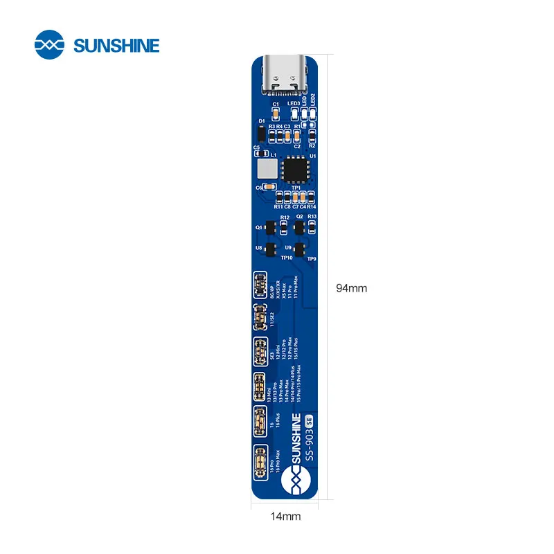 SUNSHINE SS-903 SE Charging Activation Board for PHONE 8-16PM 4.2V Regulated Output Automatically Matches Battery Protocol