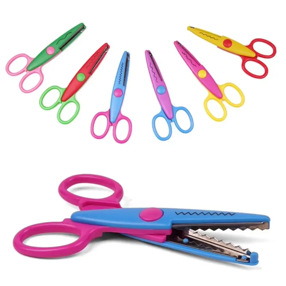 2025 Creative Scissors Paper Pinking Scrapbook Handmade Cut Photo Scissor Diary Craft Album DIY Kid Shear School Office Supplies