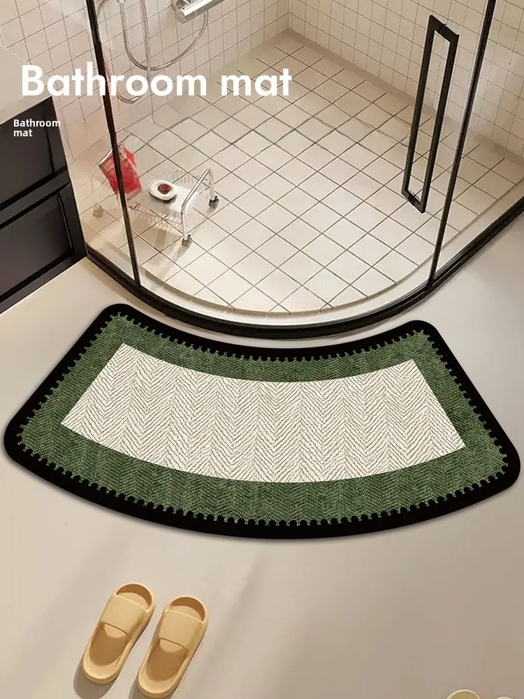 

Retro Batoom Mat Water Absorbent Non-Slip ower Special Home Use Wa Basin Door Mat Polyester Fiber Nordic Sle hine ...