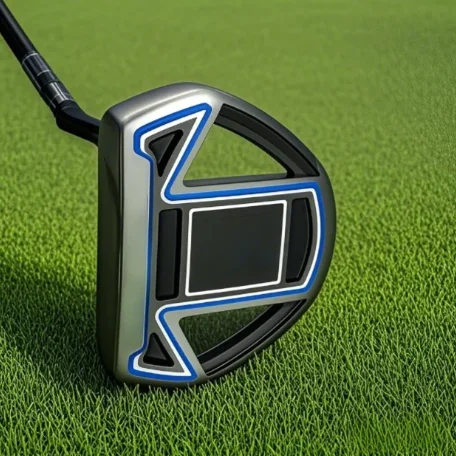 شعار مخصص للرجال مجموعة نادي الجولف لليد اليمنى واليسرى مع عمود من الفولاذ المقاوم للصدأ وقبضة مطاطية ورأس مضرب فارغ طحن باستخدام الحاسب الآلي