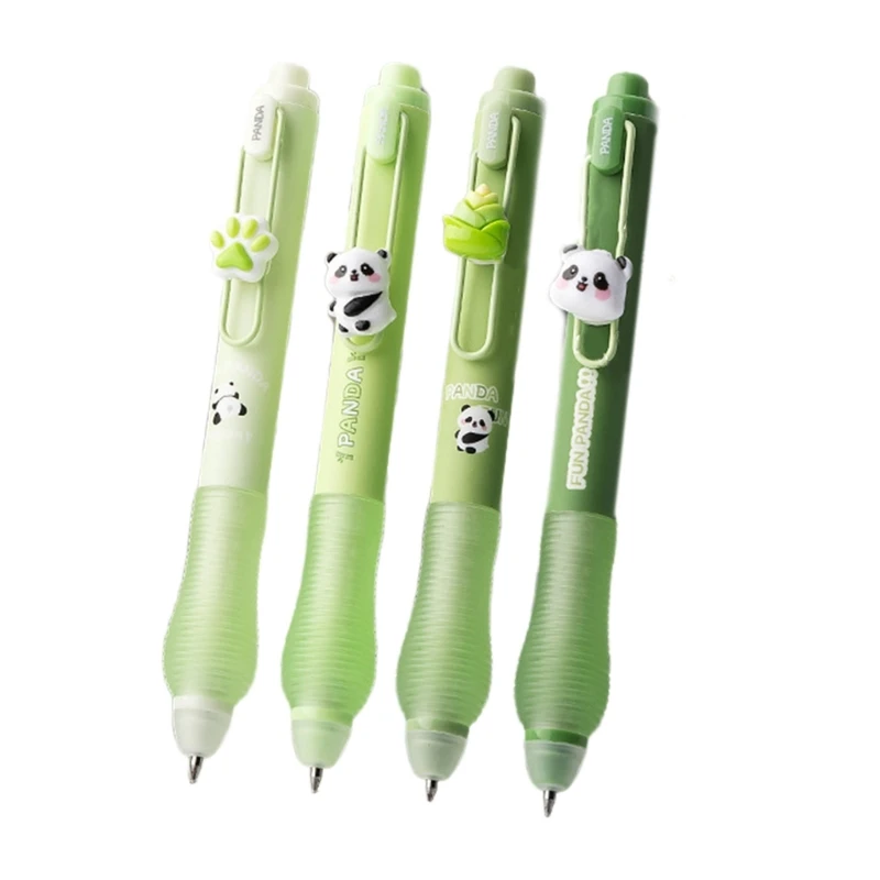 

4Pieces Cartoon Erasable Gel Pen Retractable Gel Pen Comfortable Grip for Student Reward, 0.5mm Tip, Smooth to Write