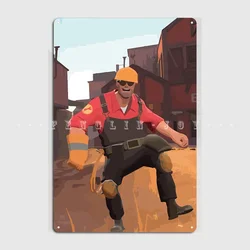 Team Fortress 2 Engineer Metal Sign Pub Club Bar Customize Plates Tin Sign Posters