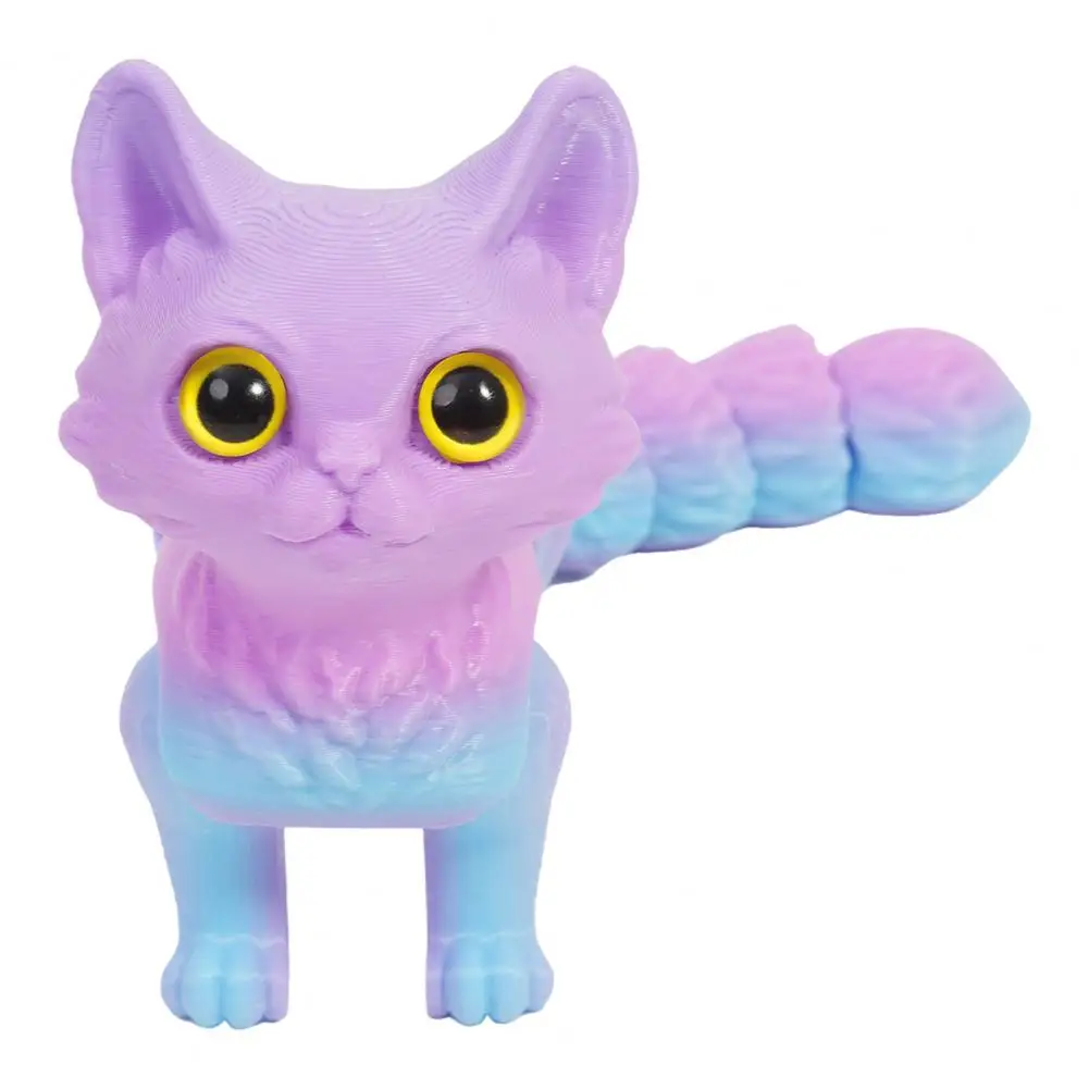Joint Design Cat Toy Fidget Toy for Anxiety Relief Articulated Cat Toy for Adults 3d Printed Fidget Decor Stress Relief Desktop