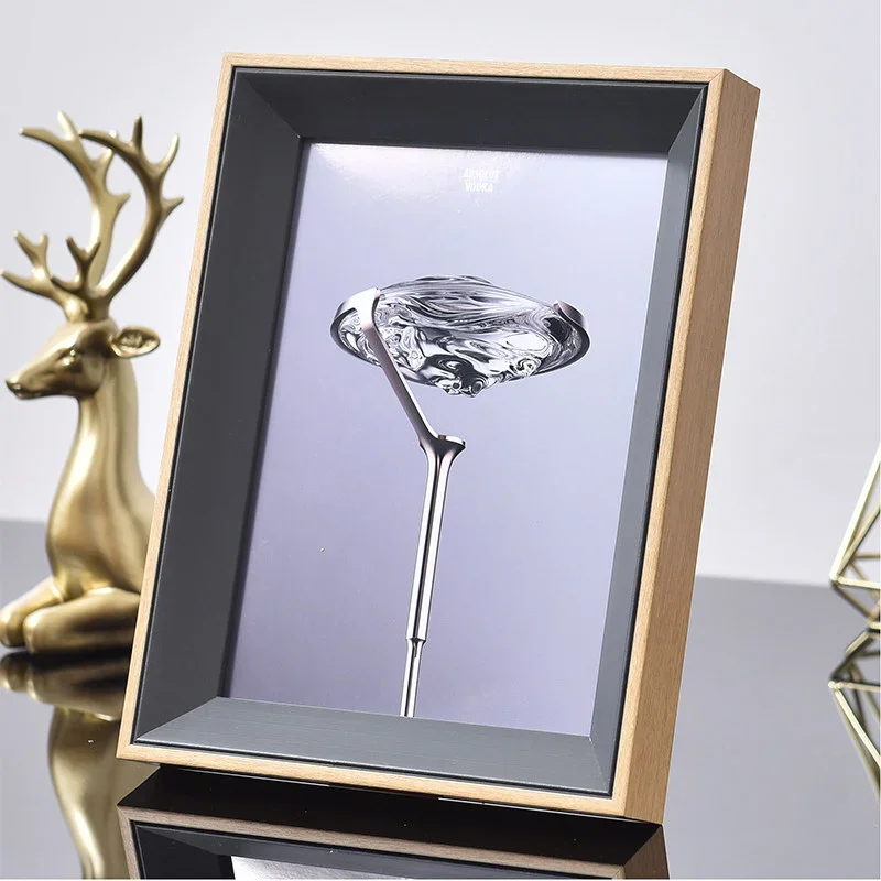 Nordic Light Luxury Tabletop Photo Stand Frame 7 8 10 Inch A4 Minimalist Picture Frame Living Room Elegant Home Decor Display