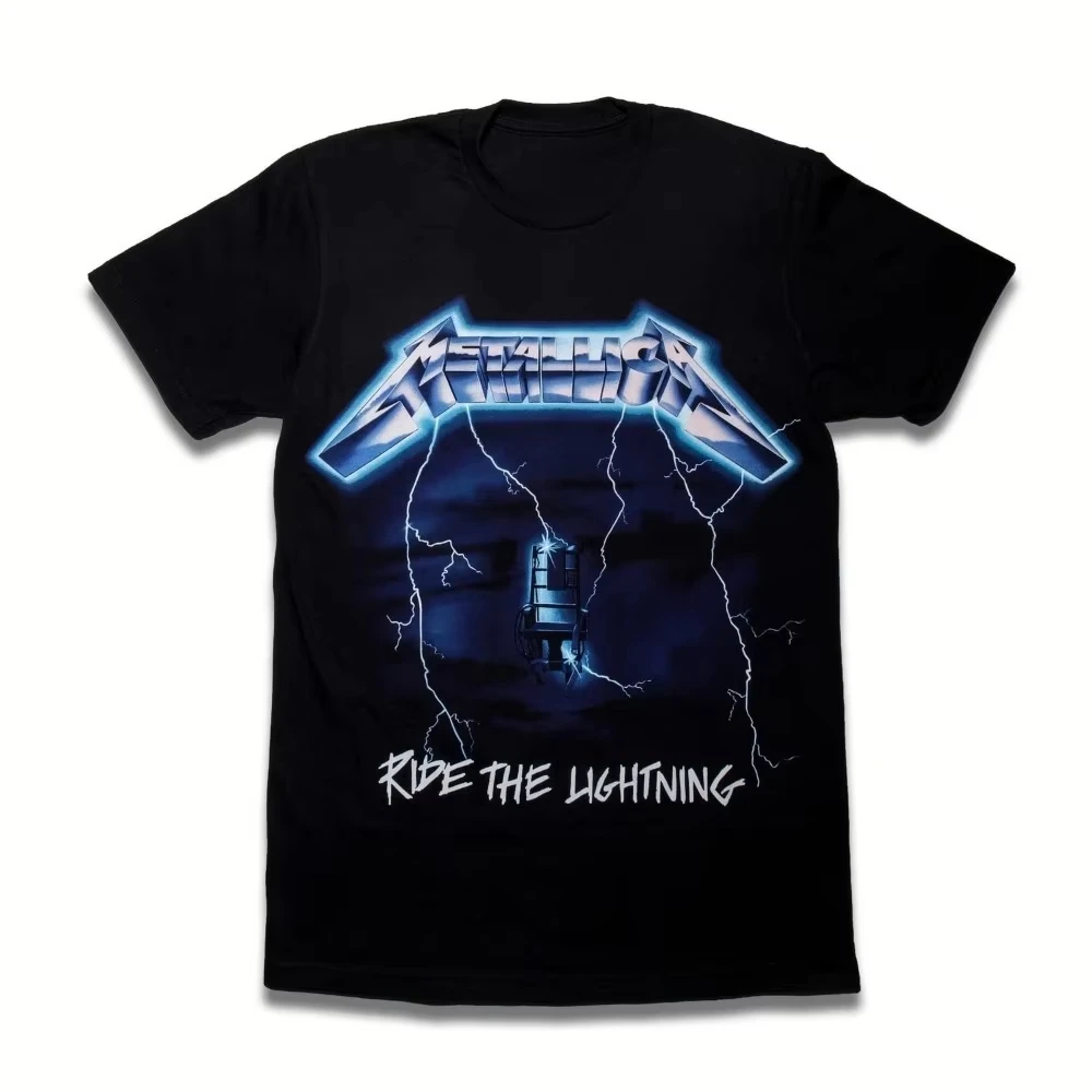 Metallica Tshirt Multiple Sizes HD Print Electric Guitar Graphic Cotton Men Women Y2K Hiphop Hawaiian Luxury Gift