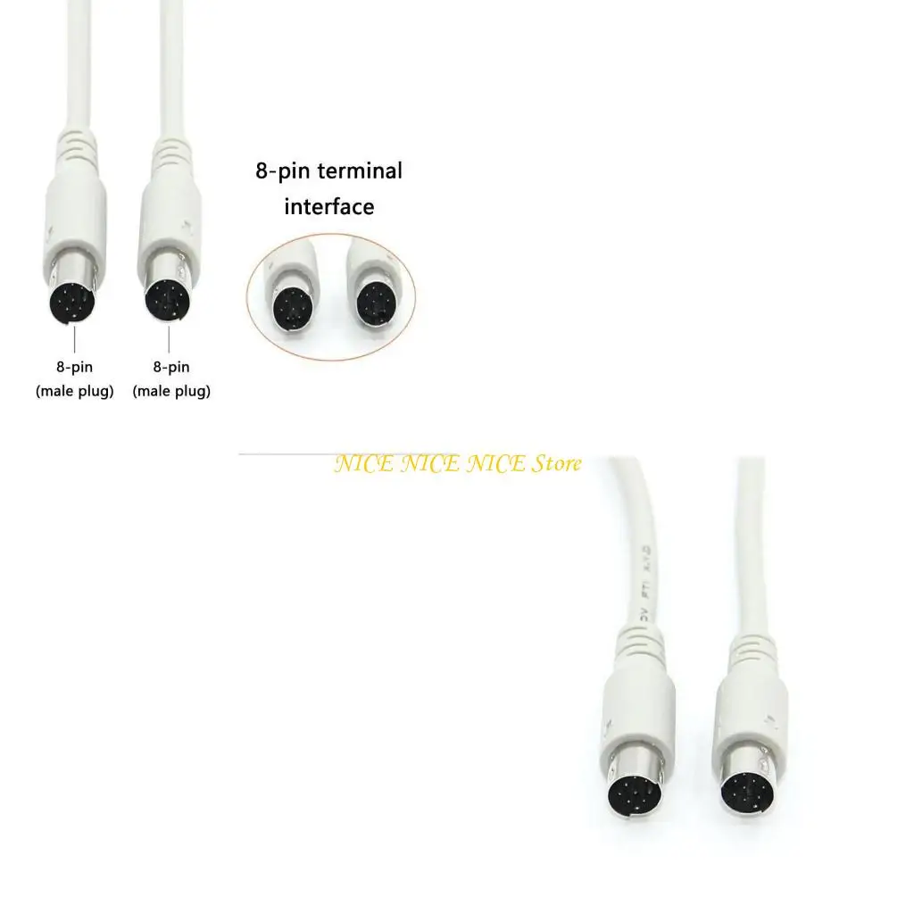 

Black 8Pin Male DIN MIDI Cable for Seamlessly Transfer 8Pin MIDI Cable