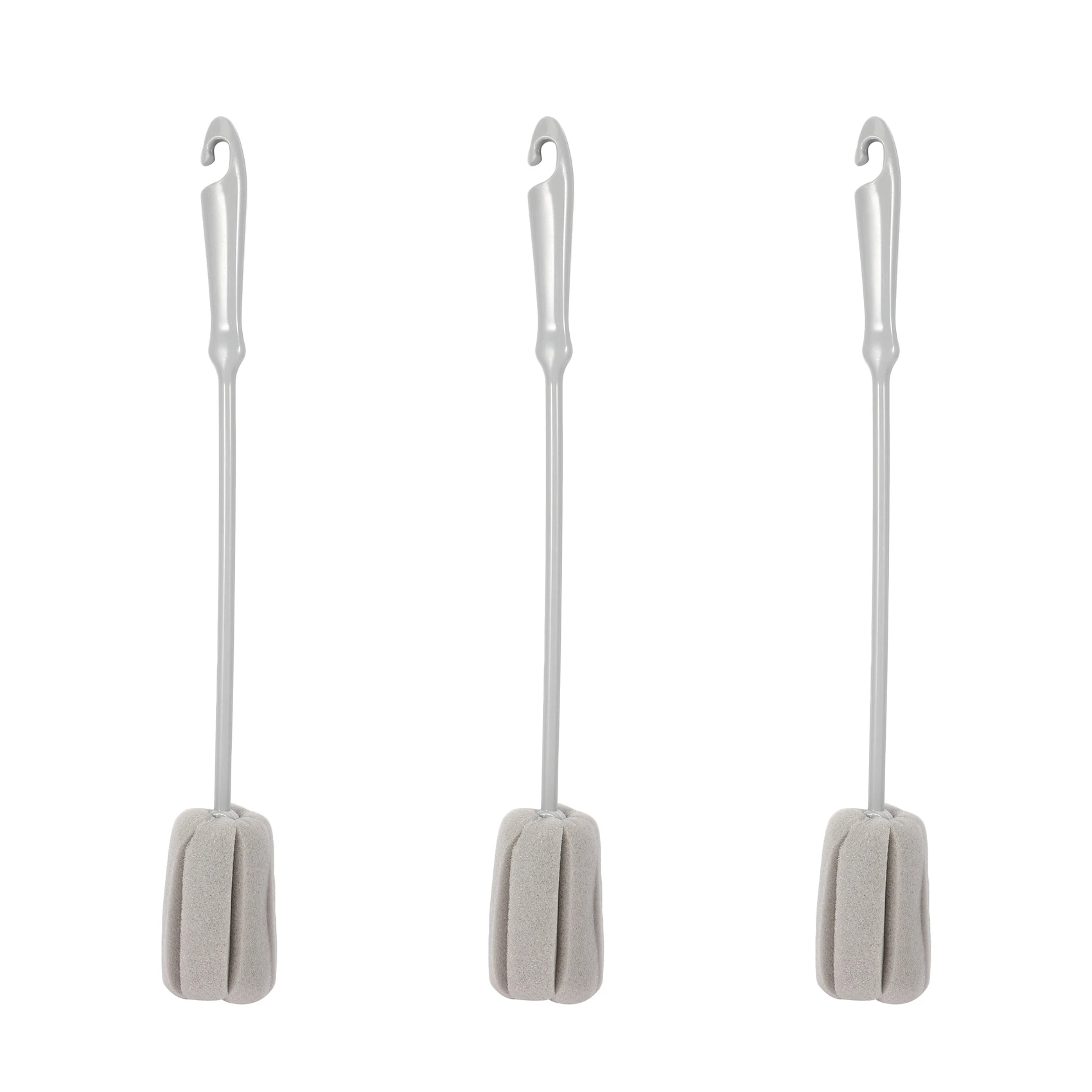 

MACH-3Pc Sponge Brush Milk Bottle Cup Glass Washing Cleaning Kitchen Cleaner Tools Cup Cleaning Brush Plastic Long Handle