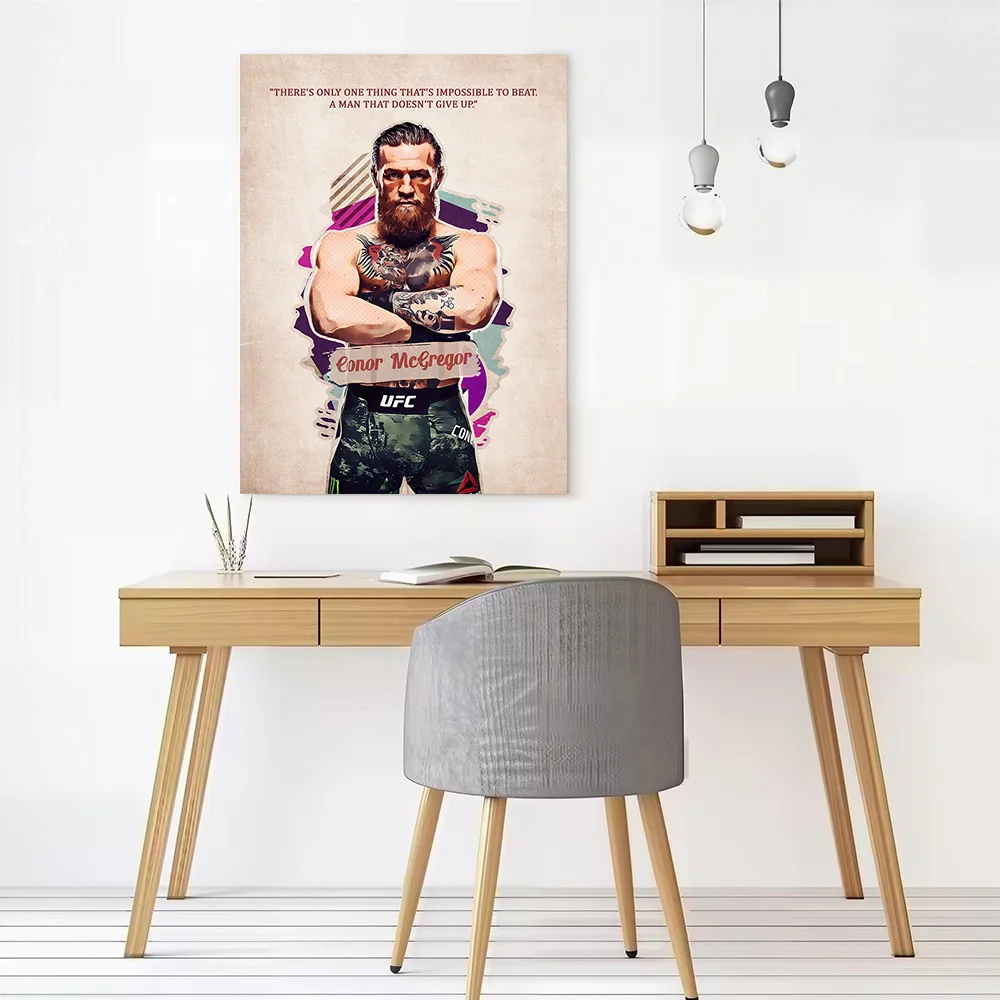 Conor McGregor Motivational Quote Canvas Poster Customizable Pictures Wall Art Canvas Painting for Room Ornaments Wand Deko Arts