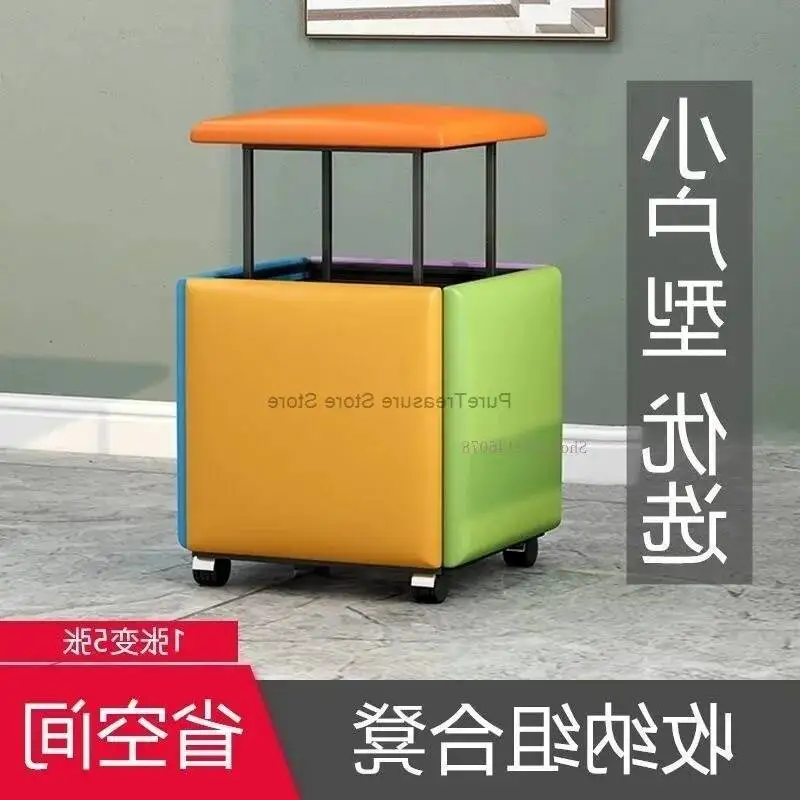 Rubik's Funiture Stool Cube Sofa Stool Home Living Room Combination 5 Fold in Iron Multifunctional 1 storage stools Chair