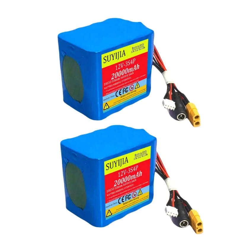Nieuwe 12 V 20000 mAh 18650 3S4P Lithium Ion Batterij met BMS High Power Afstandsbediening Visaas Boot Batterij V030 GPS Voerboot