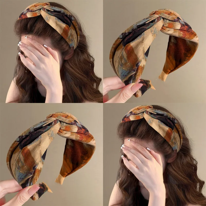 

Sweet Butterfly Knot Hairband Multi-Layer 3D Wide Edge Versatile Hair Hoop Clip Stylish Hair Accessories Retro Hair headbands