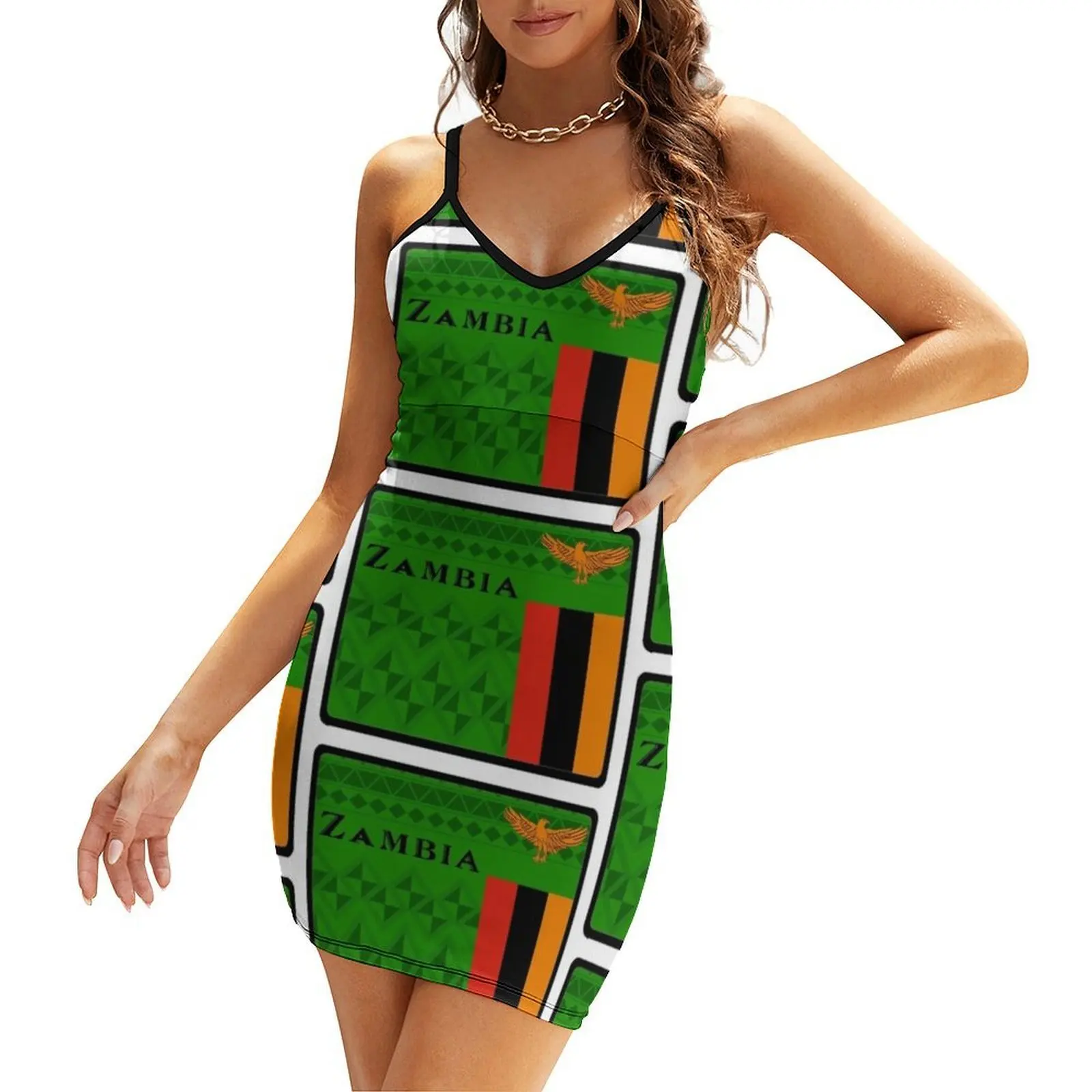 

FOR ZAMBIA Sling Dress Women dresses summer bandage dress dress women elegant luxury elegant dresses plus sizes
