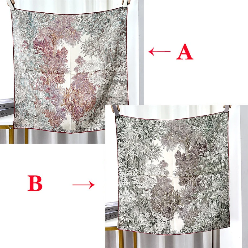 AB الوجهين الحرير وشاح الرأس 65 سنتيمتر المصممين الفاخرة ساحة عصابات النساء الملابس حقيبة اكسسوارات عاشق هدية الكريسماس #2