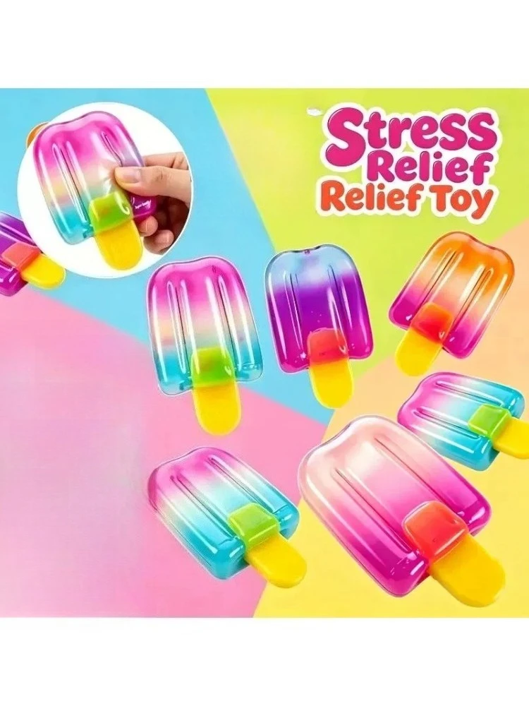 Motorcycle Decoration,Popsicle Blind Cube Sensory Stress Relief Squishy Cube Anti-Anxiety Squeeze Object for Birthday Gift Toy