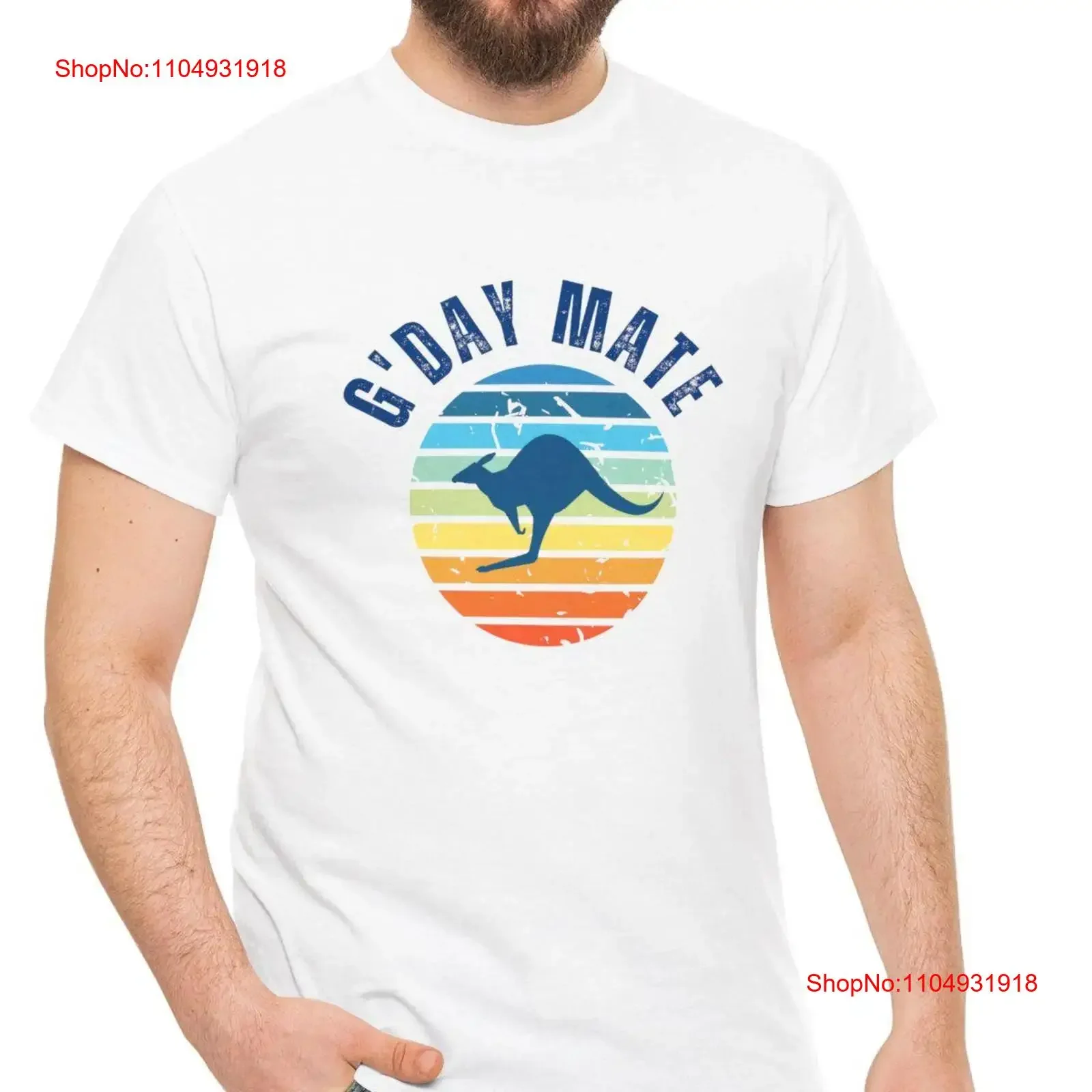 G'day Mate camiseta canguro Australia slang recuerdo australiano regalo australiano vintage lavado estirado ropa de diseñador gráfico