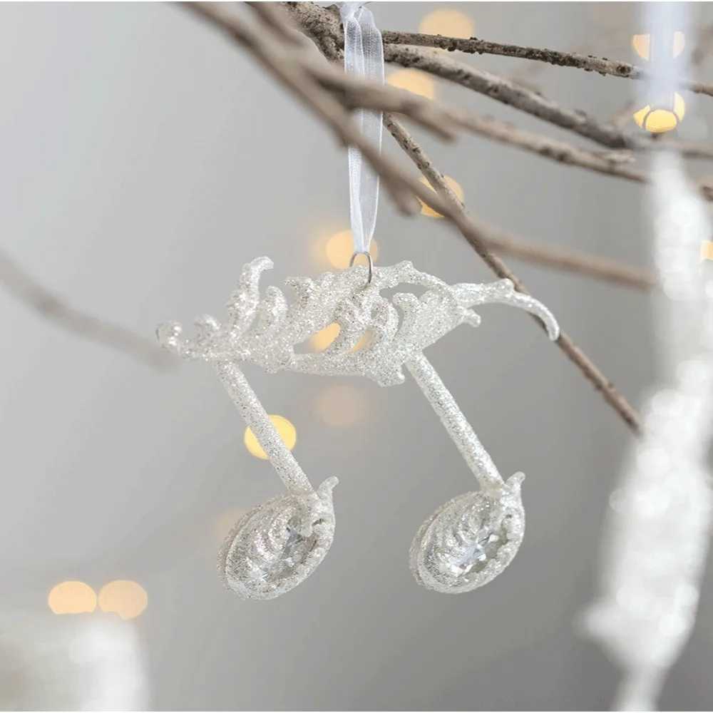 DIY بريق الملاك الجنية قلادة البلاستيك الأبيض شجرة عيد الميلاد حلي معلقة عيد الميلاد ديكور المنزل