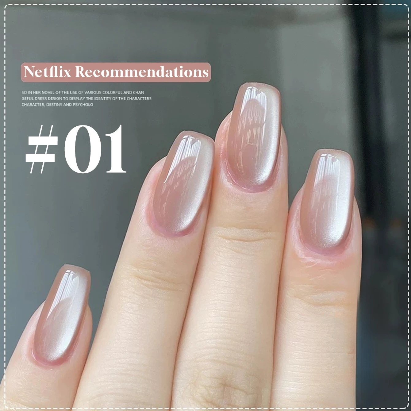 MIANEL 12ML 1pcs Angela Cat Eye Gel Nail Polish 2025 New Glitter Crystal Porcelain White Polish Glass Beads Christmas Nails