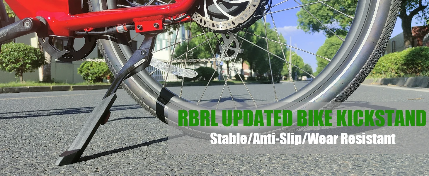 RBRL Fahrradständer, verstellbarer MTB-Fahrradständer, Aluminiumlegierung, verdickter Fahrrad-Seitenstützständer für 24–29 Zoll Rennrad-Elektrofahrrad – Detail 1