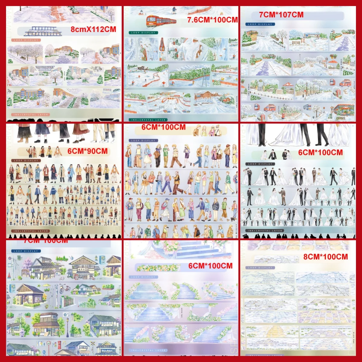 

1 Loop Winter Landscape Washi PET Tape Sample Collection Zero Colletion5