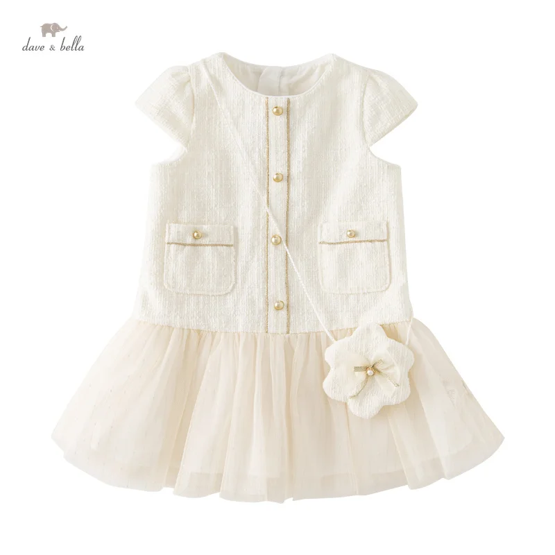 Dave Bella Girl's Dress Children's 2023 New Autumn Princess Dress Charm Sweet Cute Gentle Fashion Casual Party Outdoor DB3237226