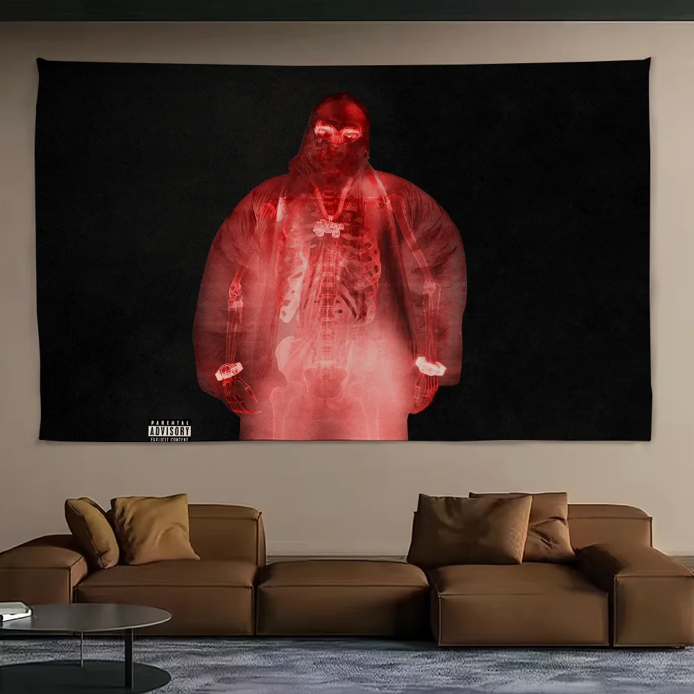 العلم للفن مغني الراب ألبوم غرفة الخيال العلمي ديكور المنزل الجدار الشنق المنزل Y-Yeat ديكور راية