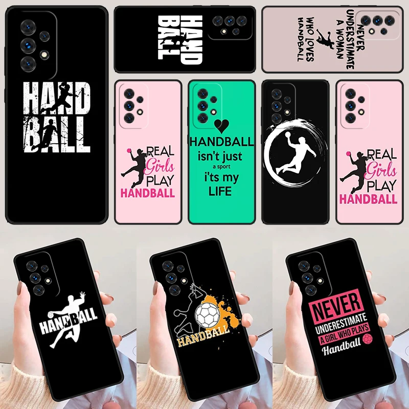 

I love handball For Samsung Galaxy A52 A72 A73 A20e A21S A50 A70 A11 A12 A42 A31 A40 A51 A71 A32 A80 A91 Phone Case
