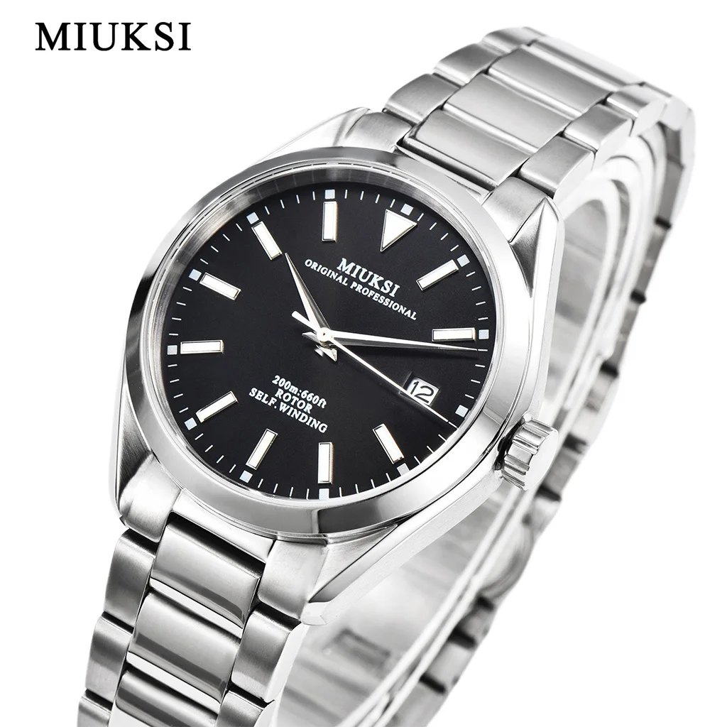 MIUKSI NH35 40mm Sapphire Glass Mechanical Watch For Automatic Stainless Steel Luxury Waterproof Wristwatch Reloj Hombre