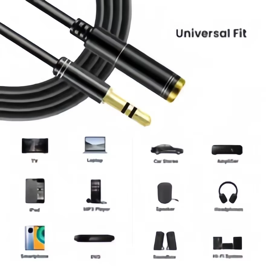Headphone Speaker Accessory 3.5mm Gold Plated Aux Extension Cable Male To Female Stereo TRS Cord Offere