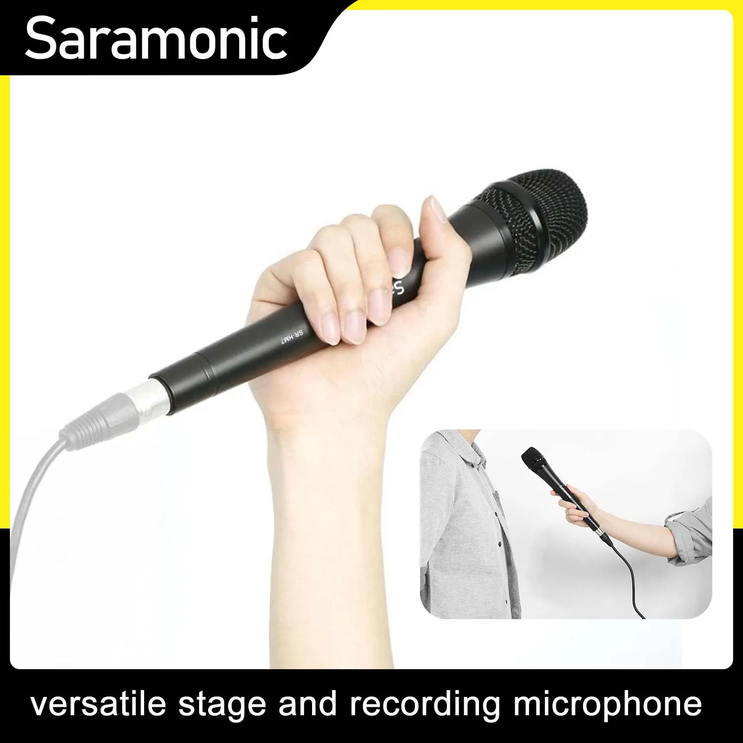 Saramonic SR-HM7 Professional Cardioid Unidirectional Dynamic Microphone Vocal Handheld MIC Perfect for Church, Wedding, Karaoke