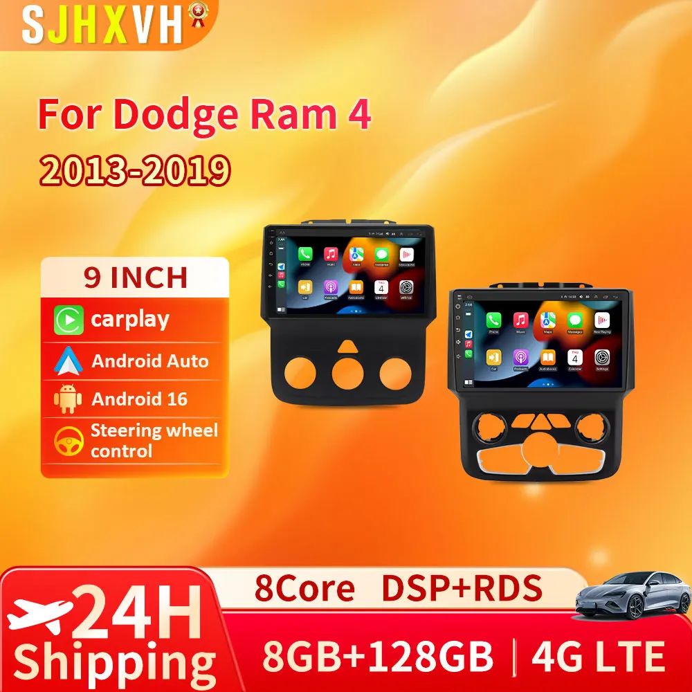 

9" Touch Screen Android Radio For Dodge Ram 1500 2500 3500 (2013-2019) HeadUnit Stereo GPS Navigation Wireless Carplay WiFi 4G