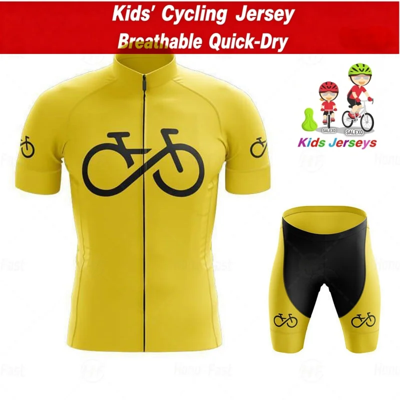 

2026 Children's BOY GIRL Summer Cycling Jersey Set Kids Short Sleeve Bike Uniform Sports Bicycle Kids Clothing MTB Road Clothes