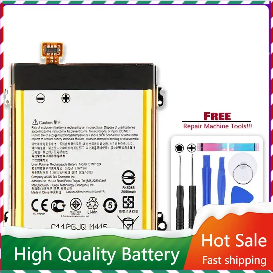 C11P1324 2050mAh Battery for Asus ZenFone 5 A500G A500 A500CG A501CG A500KL ZenFone5 Portable Batteries for Cell Phones Warranty