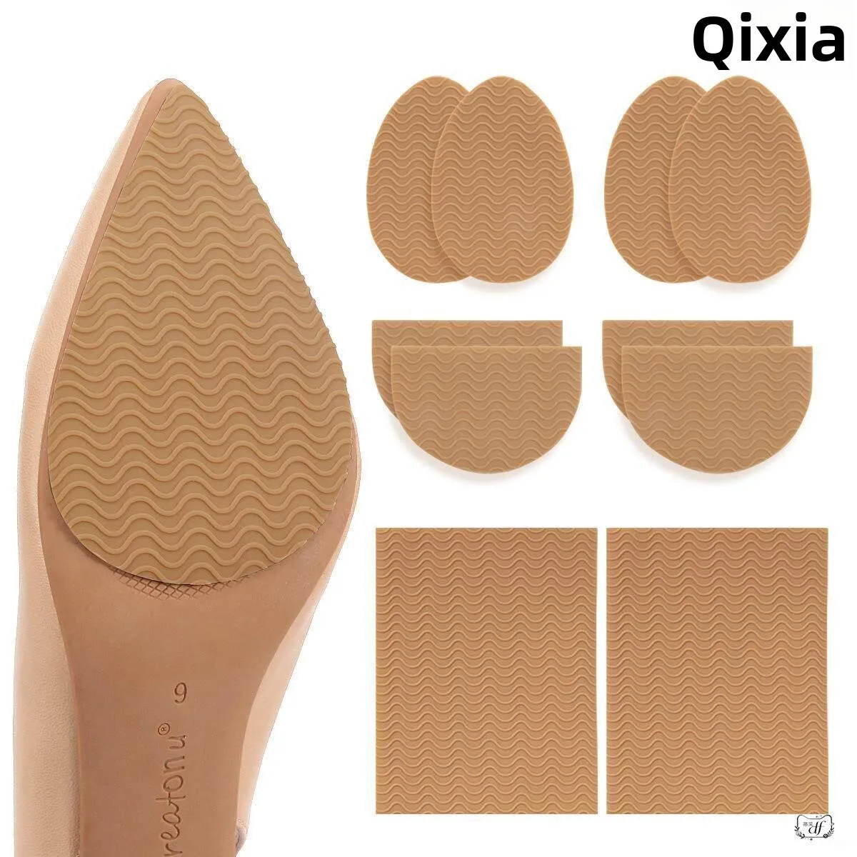 Red Ripple Anti-Slip Stickers Quiet High Heels Protection Heel Guards for All Kinds of High Heels Anti-Wear Shoe Accessories